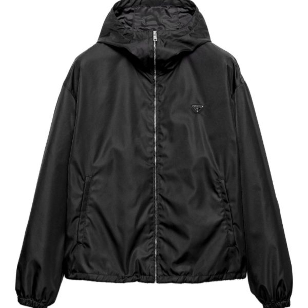 Prada Black Hooded Lightweight Jacket
